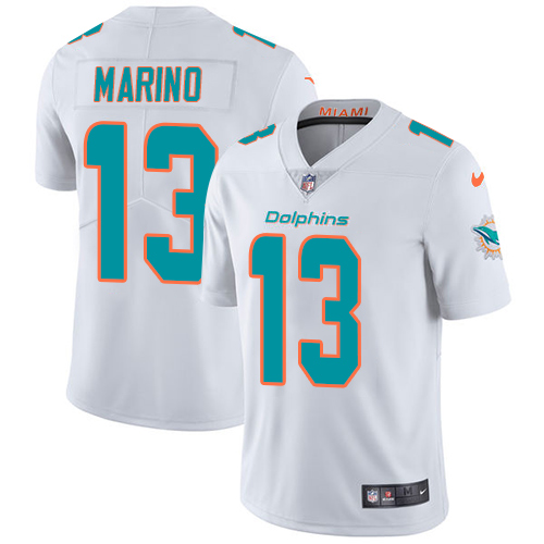 Nike Dolphins #13 Dan Marino White Men's Stitched NFL Vapor Untouchable Limited Jersey - Click Image to Close